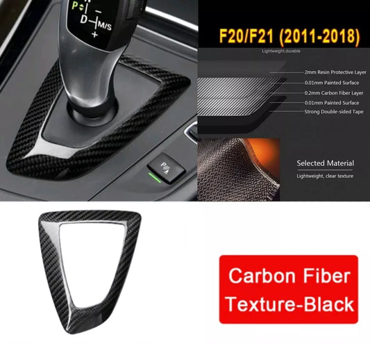 For BMW 1 SERIES F20 F21 2011-18 GEAR PANEL COVER TRIM FRAME CARBON FIBRE EFFECT