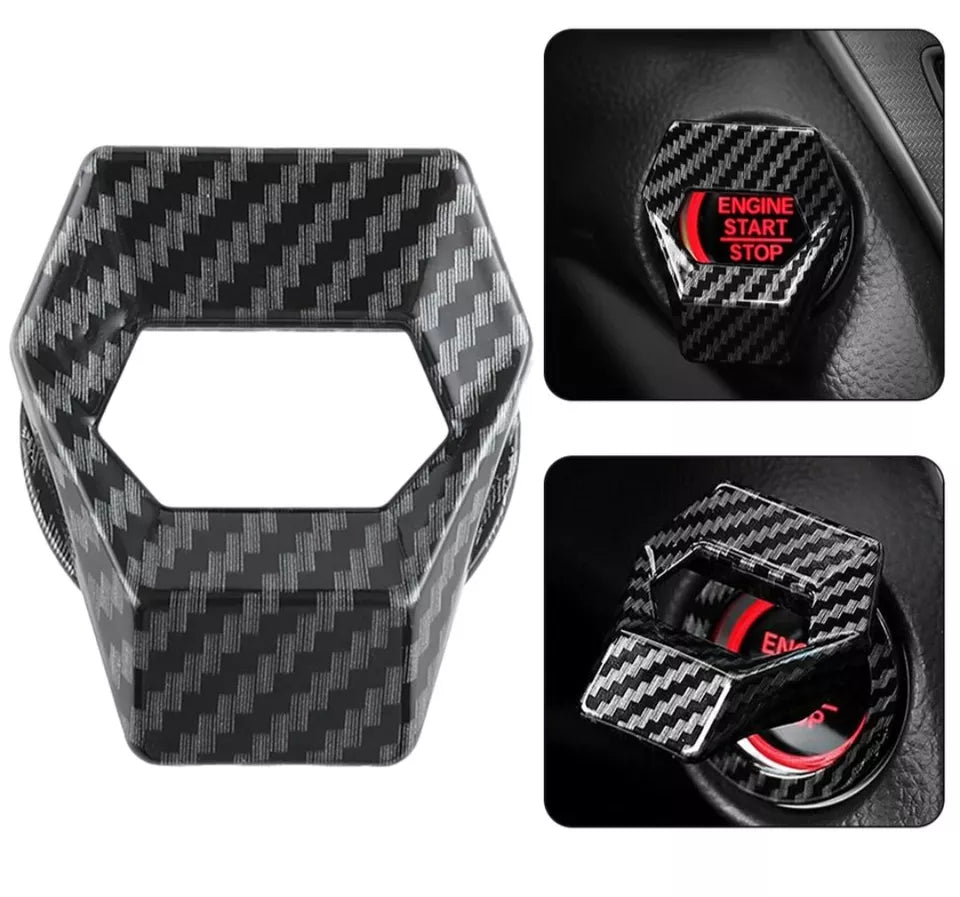 For BMW 1 2 3 4 5 6 X3 X5 interior Start Stop Button Cover Carbon Black