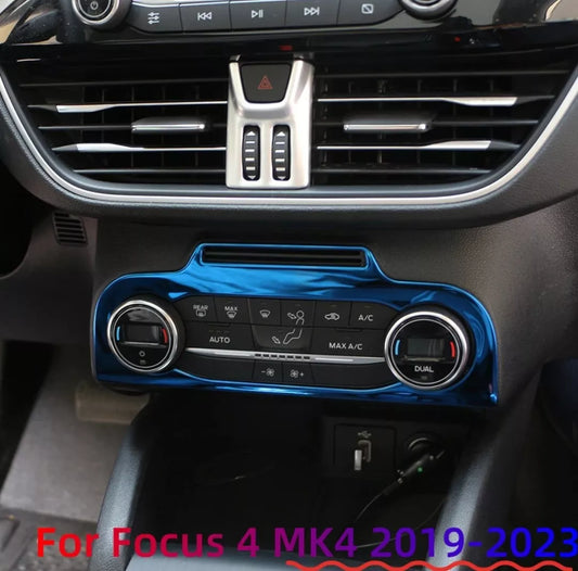 For FORD FOCUS MK4 2019-2023 interior Buttons AC Panel Frame Cover Blue Sport