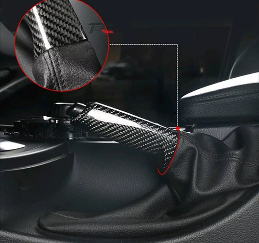 For BMW 4 SERIES F32 F33 F36 CARBON FIBRE PATTERN HANDBRAKE HANDLE COVER SPORT