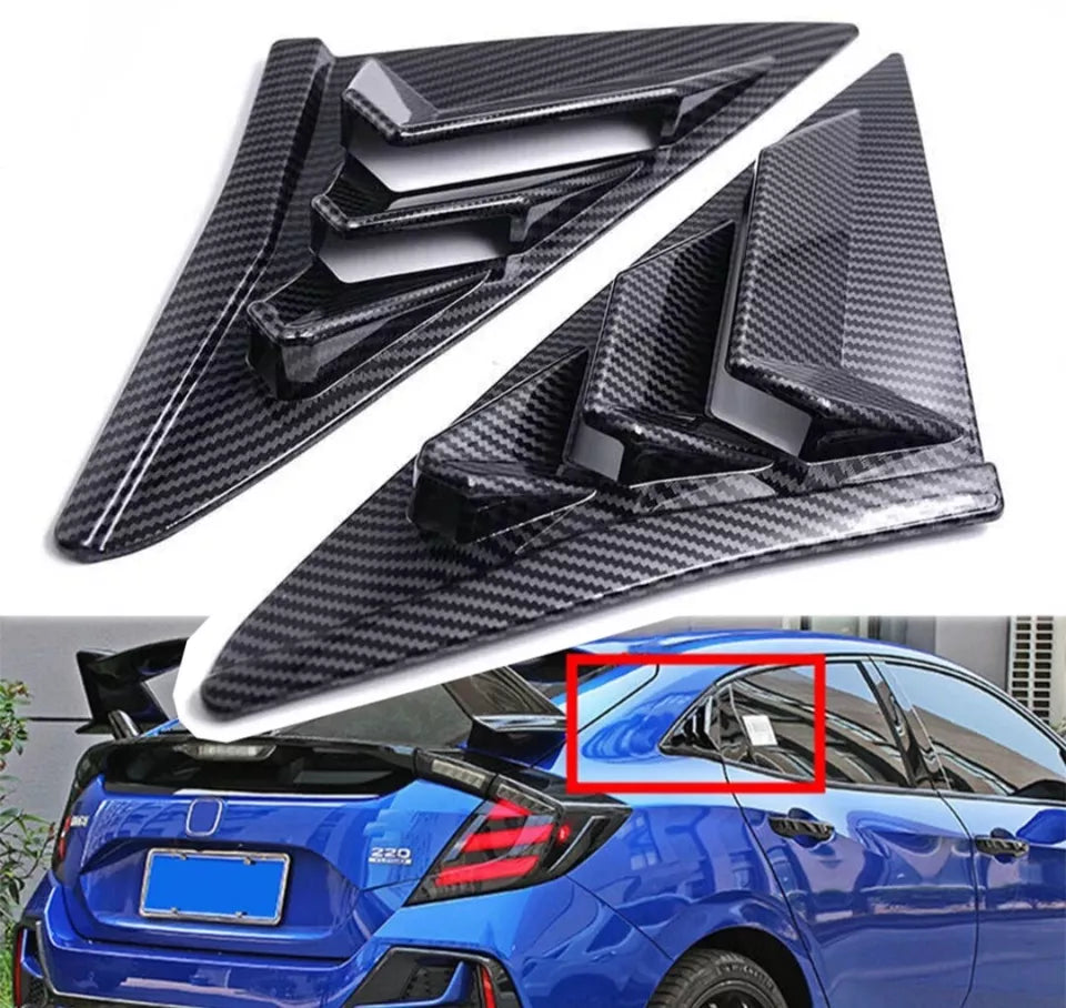 For HONDA CIVIC TYPE-R Hatchback 2019-21 Window Air Vent Cover Carbon Effect