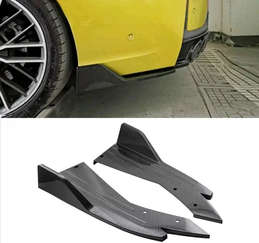 For FORD TRANSIT CUSTOM Rear Bumper Splitter Spoiler Gloss Carbon Effect Sport