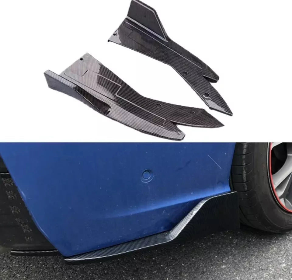 For FORD TRANSIT CUSTOM Rear Bumper Splitter Spoiler Gloss Carbon Effect Sport