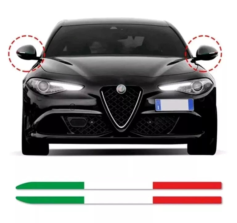 For FIAT 500 ABARTH 595 695 ITALY ITALIAN FLAG Stickers Side Mirror Vinyl Decals