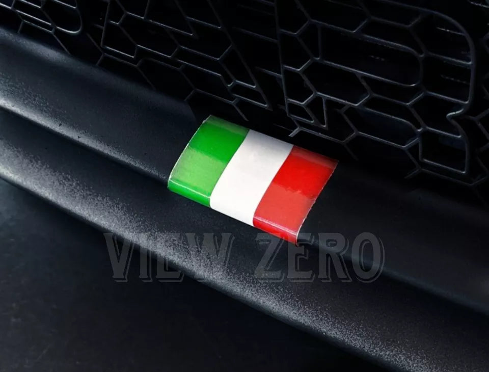 For FIAT 500 ABARTH 595 695 ITALIAN ITALY FLAG Vinyl Decal Grill Bumper Stickers