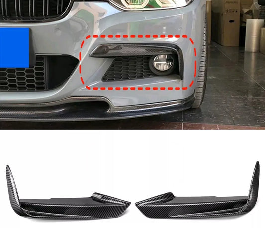 For BMW 3 SERIES F30 F31 Fog Light Canards Lip Splitters Carbon Effect Sport