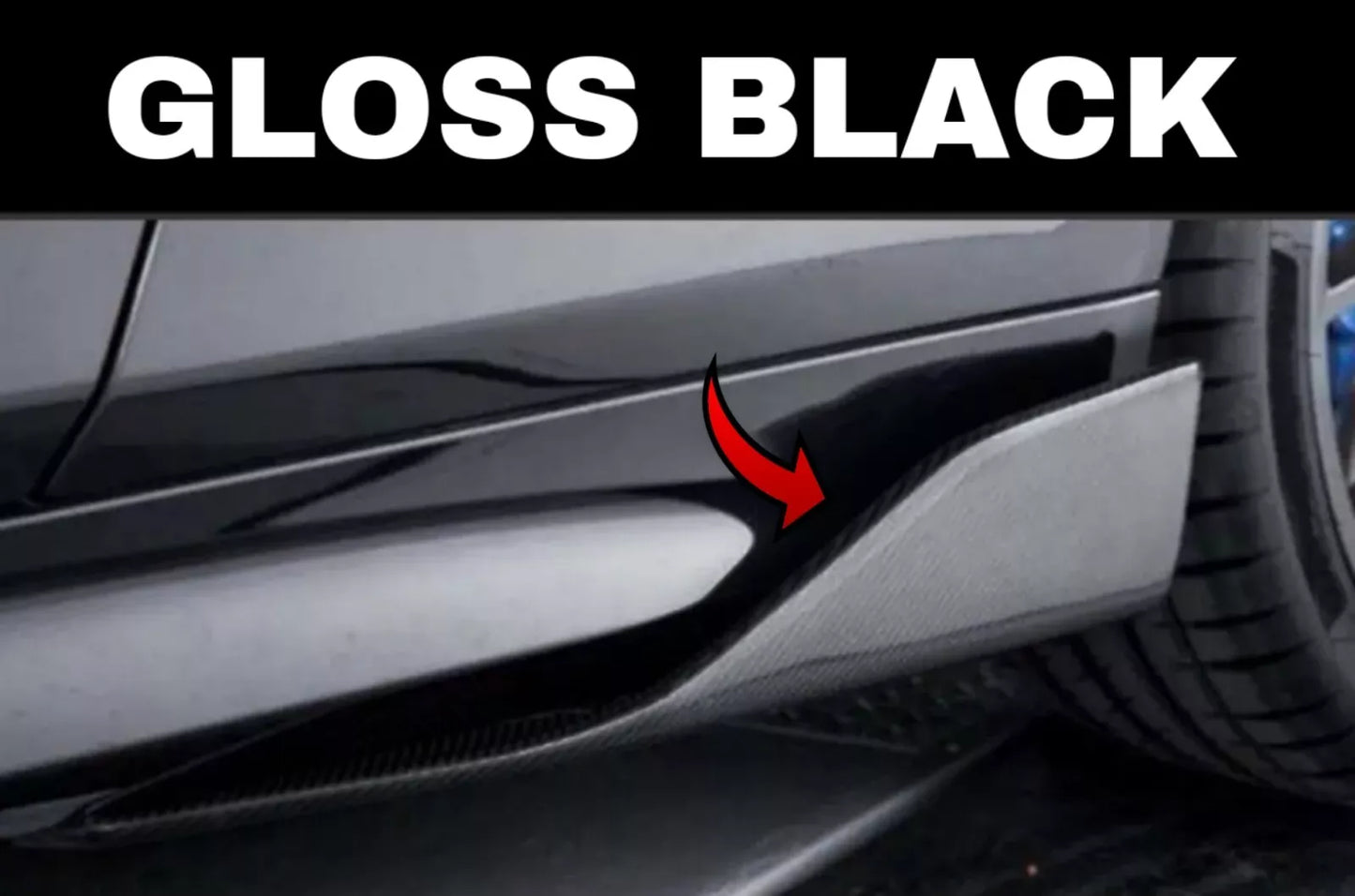 For BMW 1 2 3 4 5 SERIES Side Skirt Splitter Spoiler Gloss Black Sport M3 M4 140i