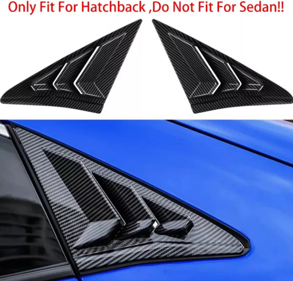 For HONDA CIVIC TYPE-R Hatchback 2019-21 Window Air Vent Cover Carbon Effect