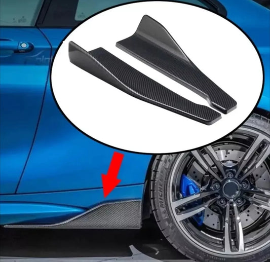 For VW GOLF SCIROCCO Side Skirt Splitter Spoiler Gloss Carbon Effect Sport