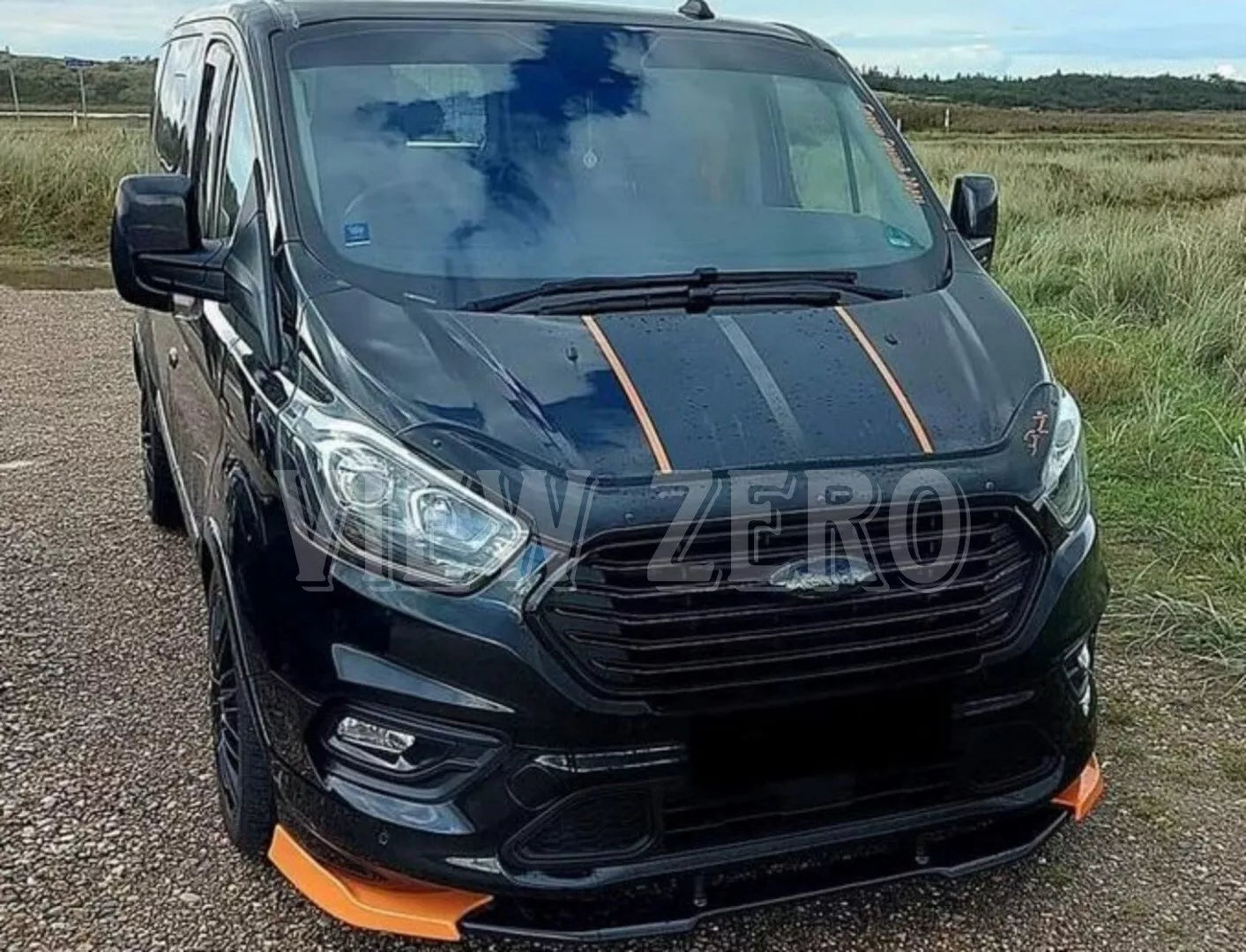 For FORD TRANSIT CUSTOM BONNET & REAR BARN DOOR STRIPES DECALS VINYL STICKERS