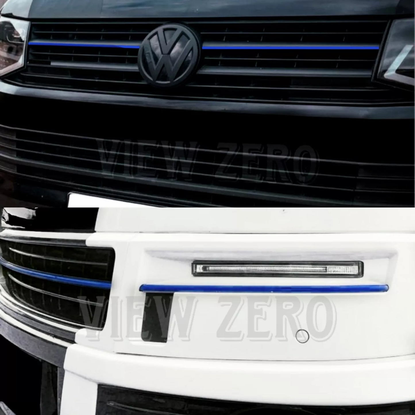 For VW T5 T6 Transporter Front grill Stripes Bumper Stickers Vinyl Decals