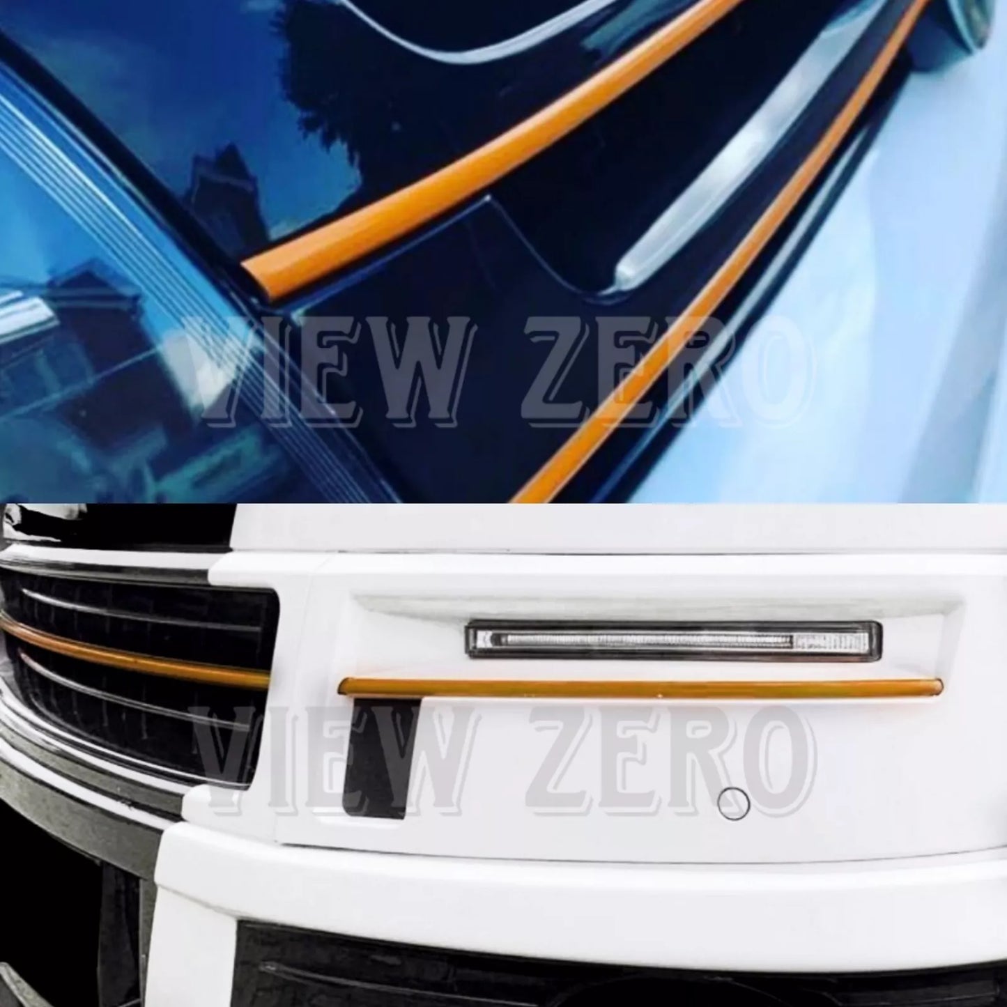 For VW T5 T6 Transporter Front grill Stripes Bumper Stickers Vinyl Decals