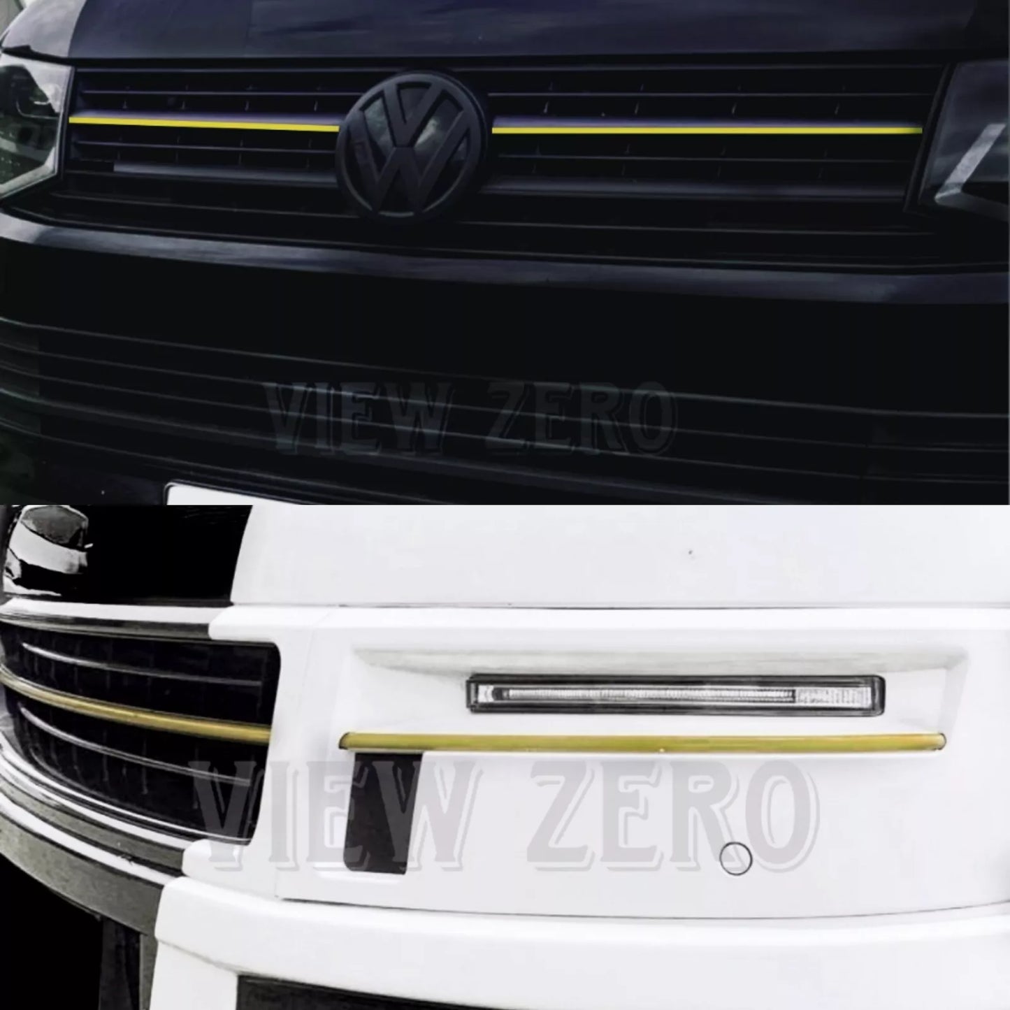 For VW T5 T6 Transporter Front grill Stripes Bumper Stickers Vinyl Decals