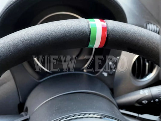 For FIAT 500 ABARTH 595 695 ITALIAN ITALY FLAG Vinyl Steering Stripes Stickers